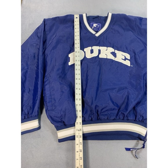 Duke Blue Devils Pullover Starter Brand Men's Large Side Zip W/ Pockets - Picture 5 of 6